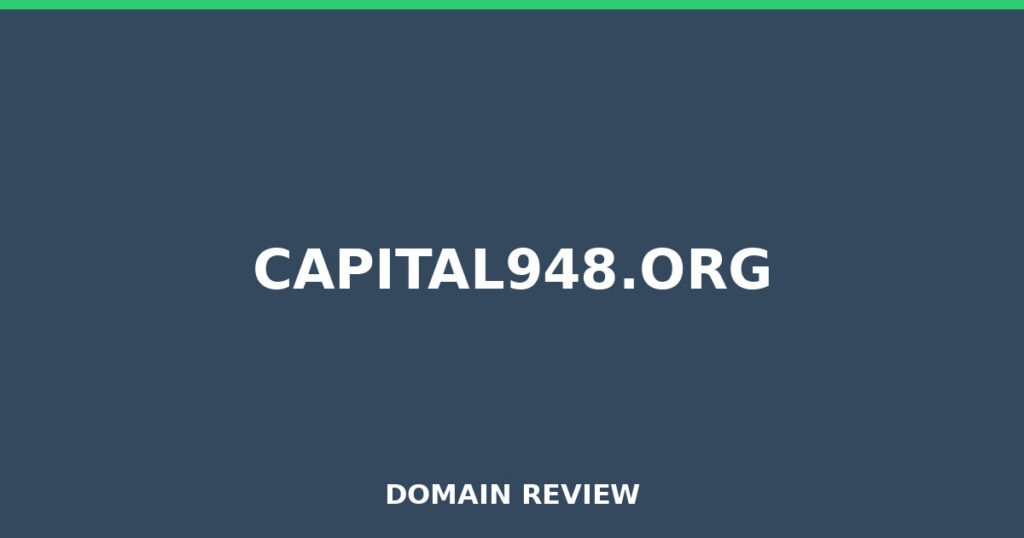 CAPITAL948.ORG review 2025 - Domain review placeholder image for capital948.org