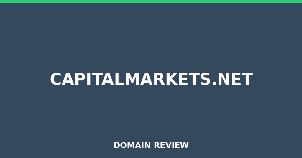 CAPITALMARKETS.NET review 2025 - Domain review placeholder image for capitalmarkets.net