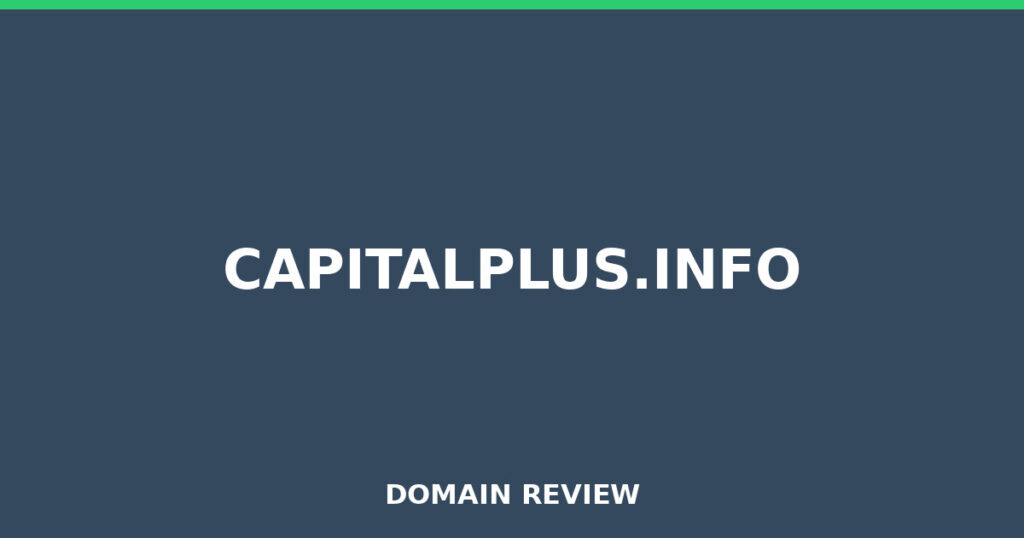 CAPITALPLUS.INFO review 2025 - Domain review placeholder image for capitalplus.info