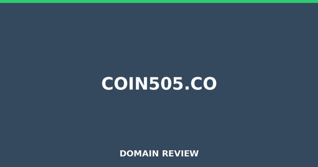 COIN505.CO review 2025 - Domain review placeholder image for coin505.co