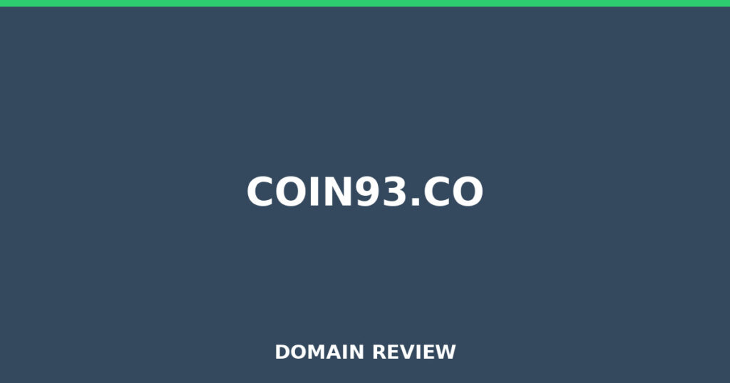 COIN93.CO review 2025 - Domain review placeholder image for coin93.co