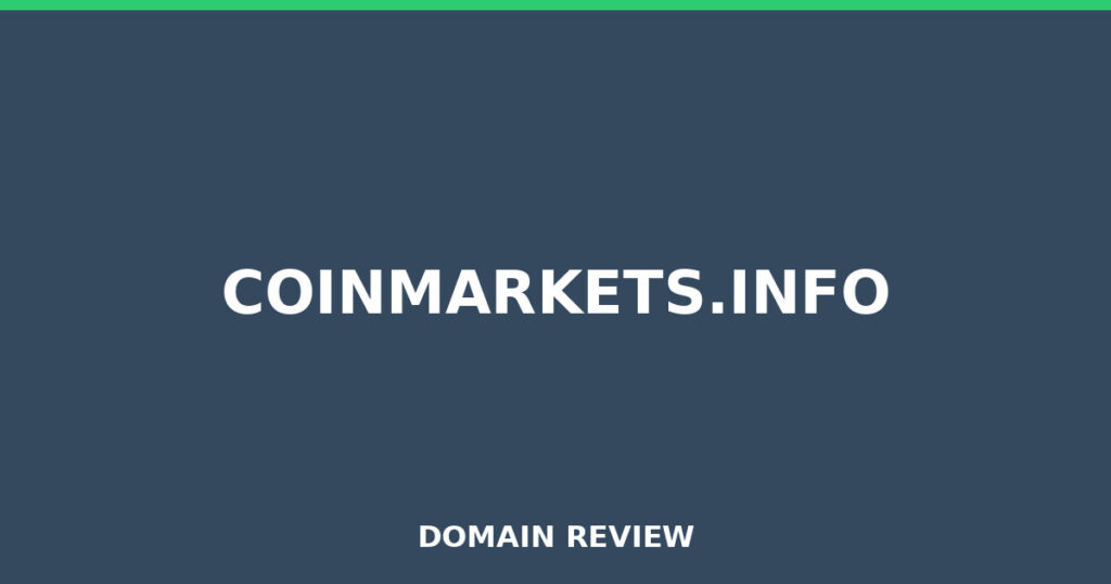 COINMARKETS.INFO review 2025 - Domain review placeholder image for coinmarkets.info