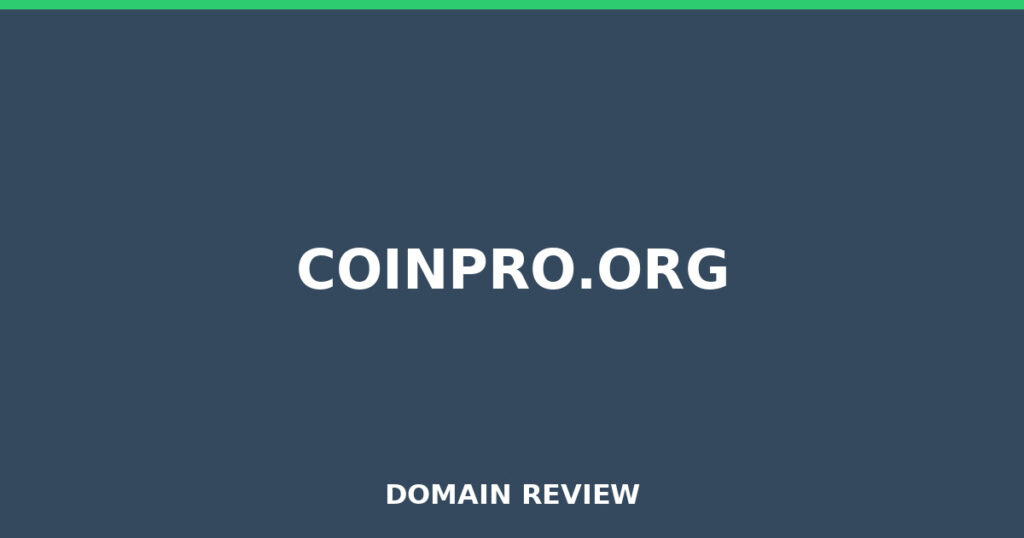 COINPRO.ORG review 2025 - Domain review placeholder image for coinpro.org