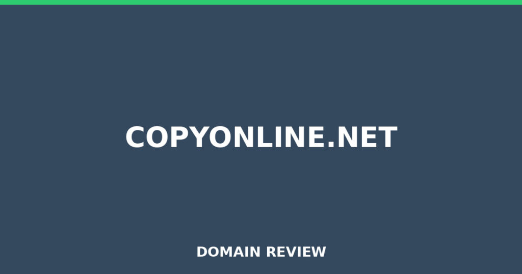 COPYONLINE.NET review 2025 - Domain review placeholder image for copyonline.net