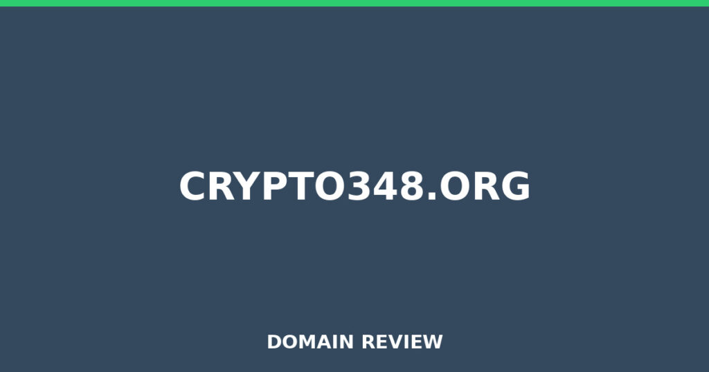 CRYPTO348.ORG review 2025 - Domain review placeholder image for crypto348.org