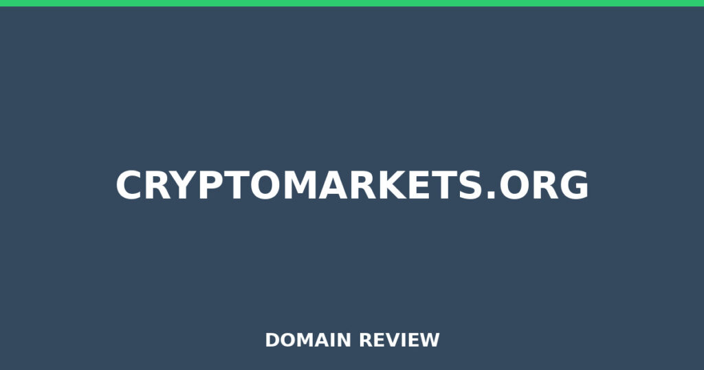 CRYPTOMARKETS.ORG review 2025 - Domain review placeholder image for cryptomarkets.org