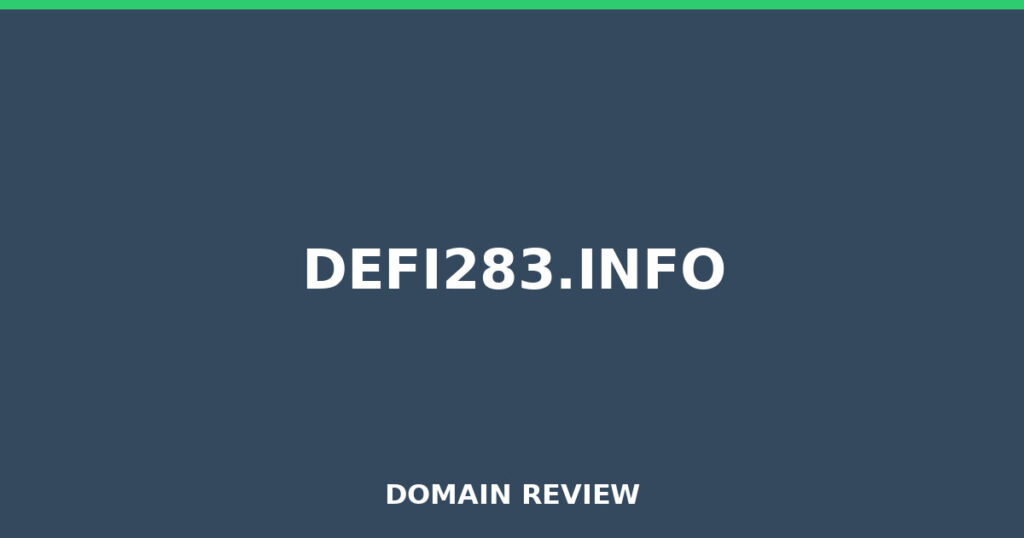 DEFI283.INFO-Überprüfung 2025 – Platzhalterbild für die Domain-Überprüfung für defi283.info