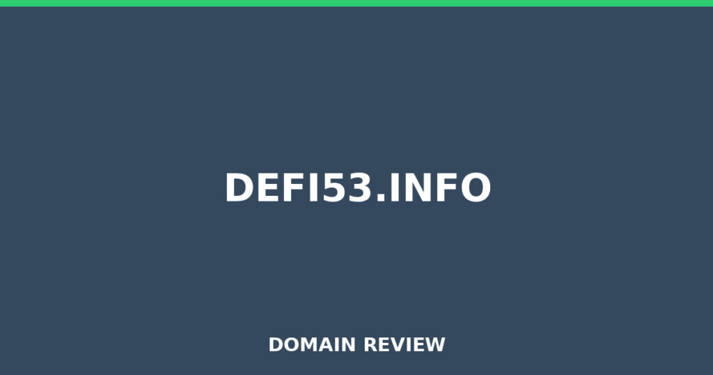 DEFI53.INFO review 2025 - Domain review placeholder image for defi53.info