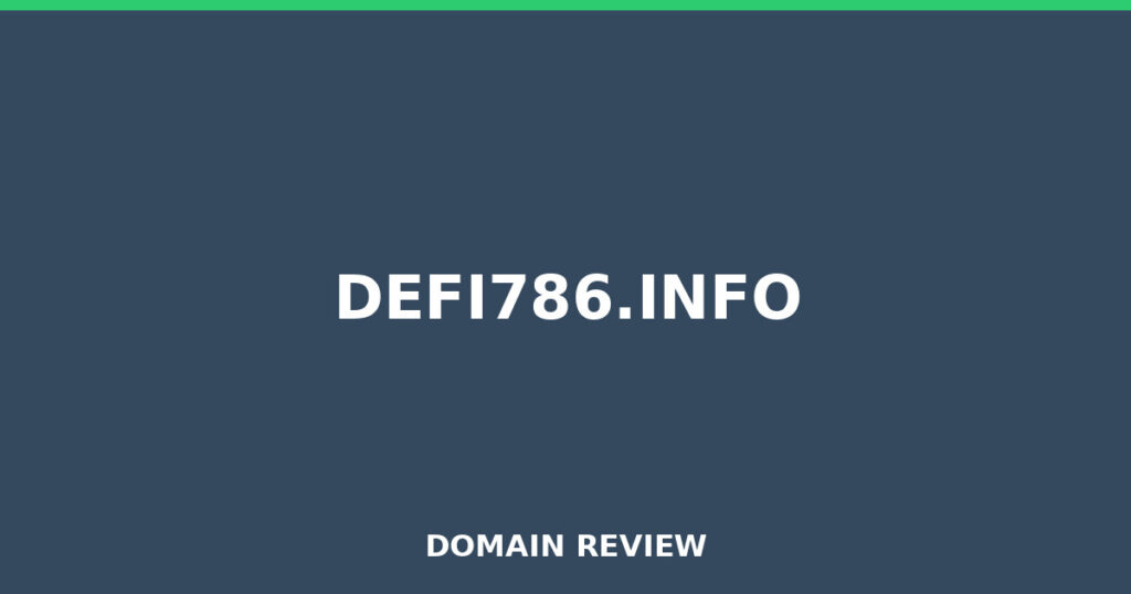 DEFI786.INFO review 2025 - Domain review placeholder image for defi786.info