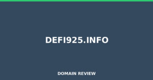 defi925.info Review 2025 – Detailed Analysis