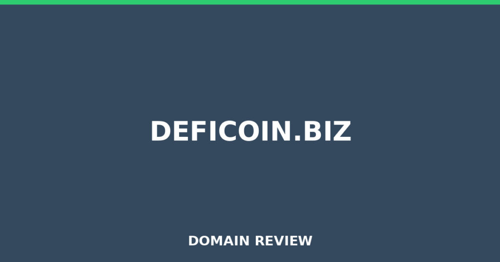 DEFICOIN.BIZ review 2025 - Domain review placeholder image for deficoin.biz