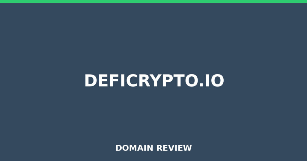 DEFICRYPTO.IO review 2025 - Domain review placeholder image for deficrypto.io
