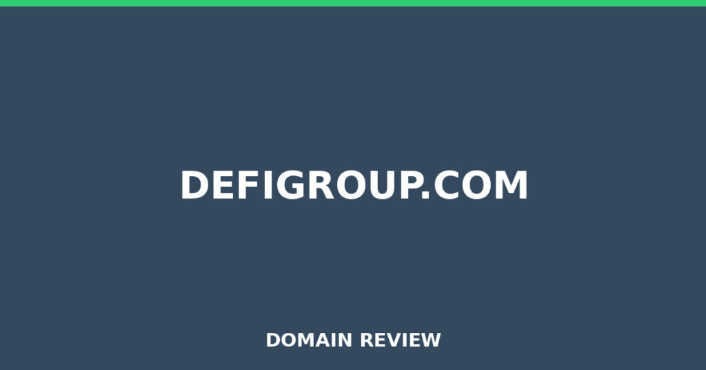 DEFIGROUP.COM review 2025 - Domain review placeholder image for defigroup.com