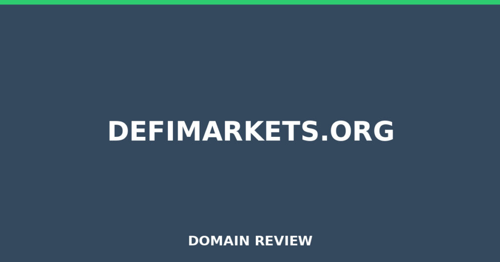 DEFIMARKETS.ORG review 2025 - Domain review placeholder image for defimarkets.org