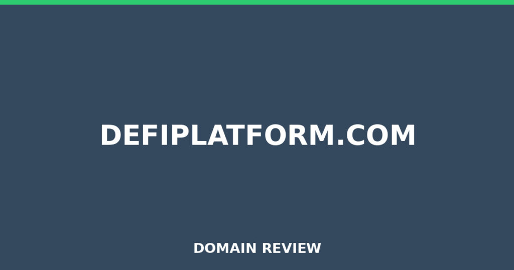 DEFIPLATFORM.COM review 2025 - Domain review placeholder image for defiplatform.com