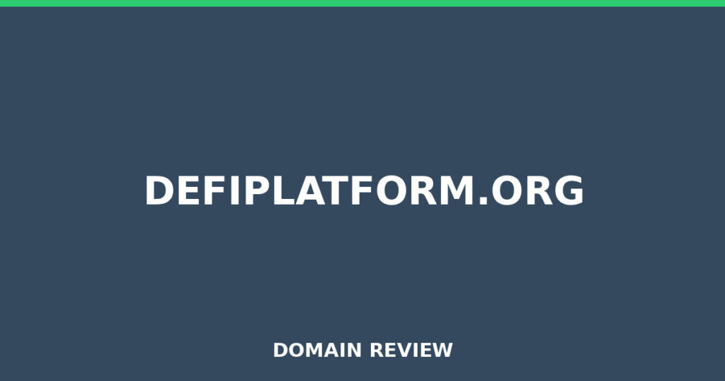DEFIPLATFORM.ORG review 2025 - Domain review placeholder image for defiplatform.org