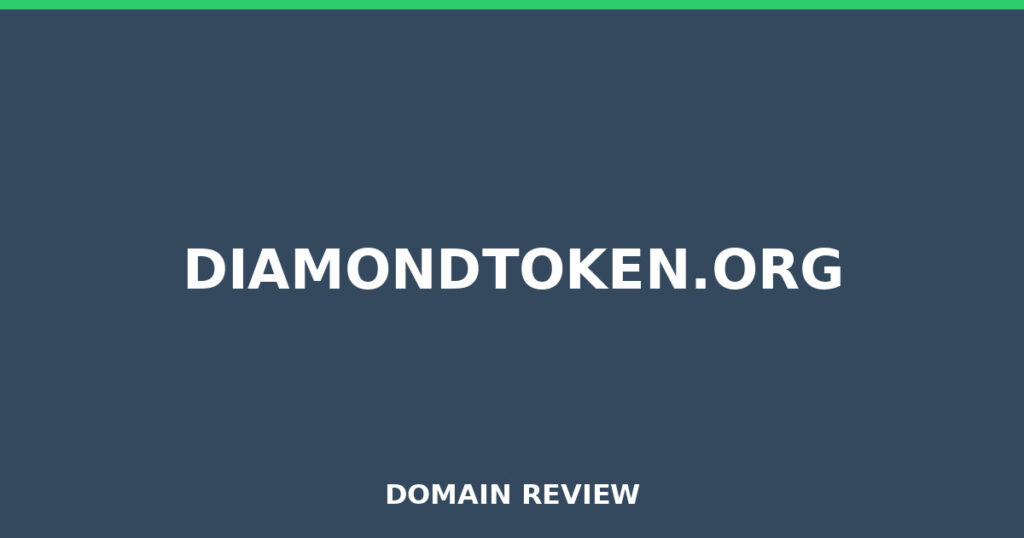 DIAMONDTOKEN.ORG review 2025 - Domain review placeholder image for diamondtoken.org