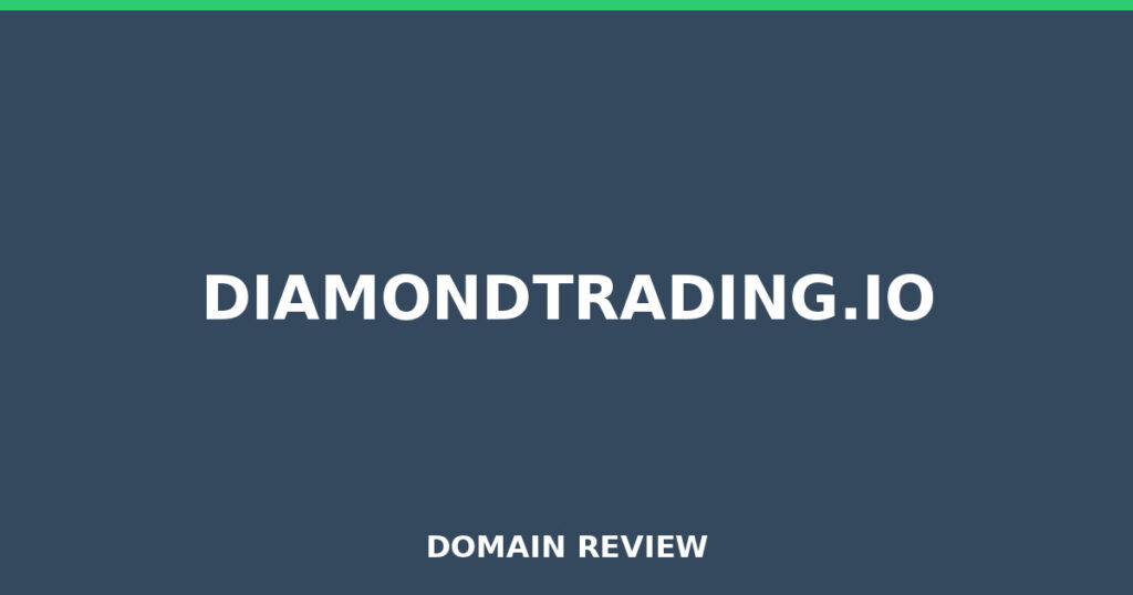 DIAMONDTRADING.IO review 2025 - Domain review placeholder image for diamondtrading.io