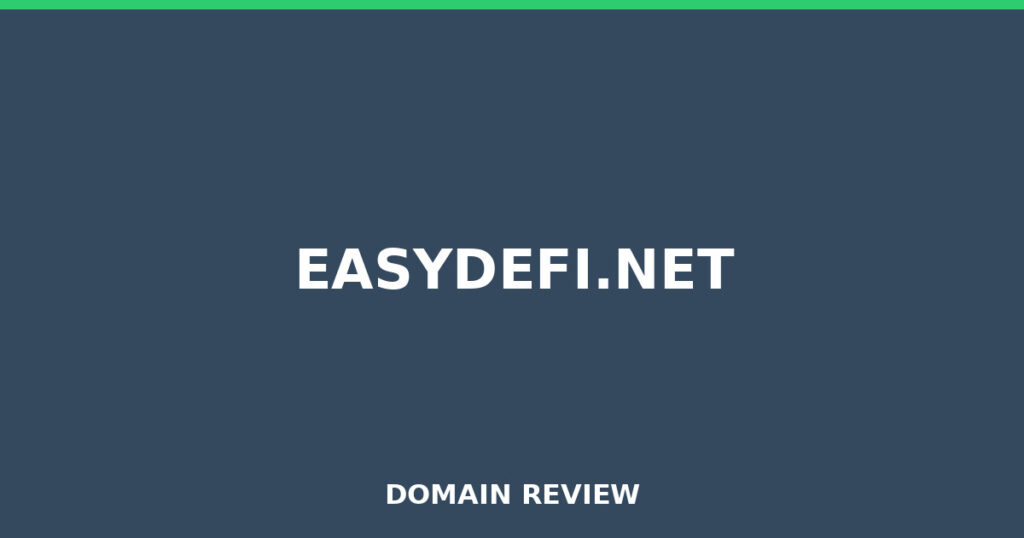 EASYDEFI.NET review 2025 - Domain review placeholder image for easydefi.net