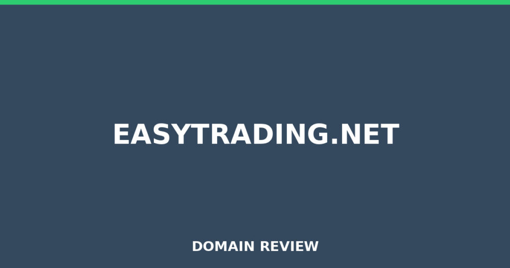 EASYTRADING.NET review 2025 - Domain review placeholder image for easytrading.net