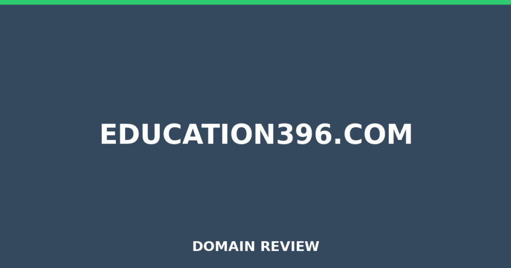 EDUCATION396.COM review 2025 - Domain review placeholder image for education396.com