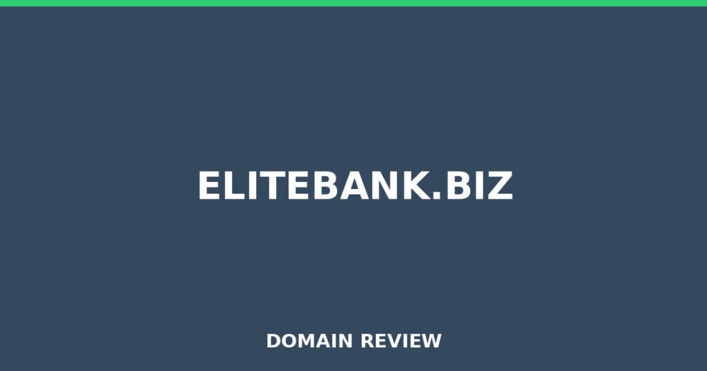 ELITEBANK.BIZ review 2025 - Domain review placeholder image for elitebank.biz