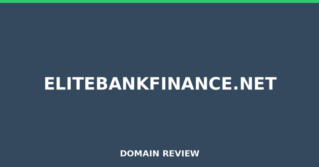 ELITEBANKFINANCE.NET review 2025 - Domain review placeholder image for elitebankfinance.net