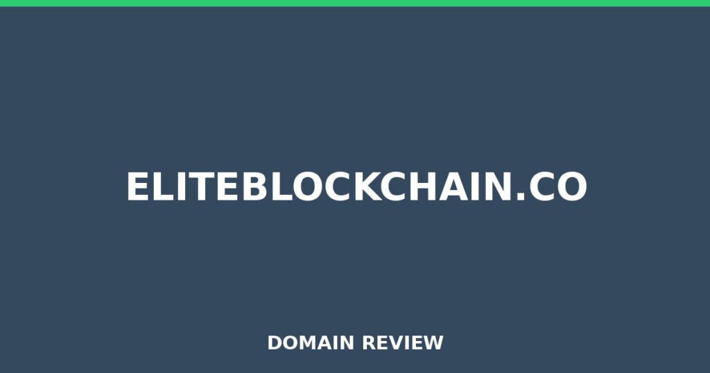 ELITEBLOCKCHAIN.CO review 2025 - Domain review placeholder image for eliteblockchain.co