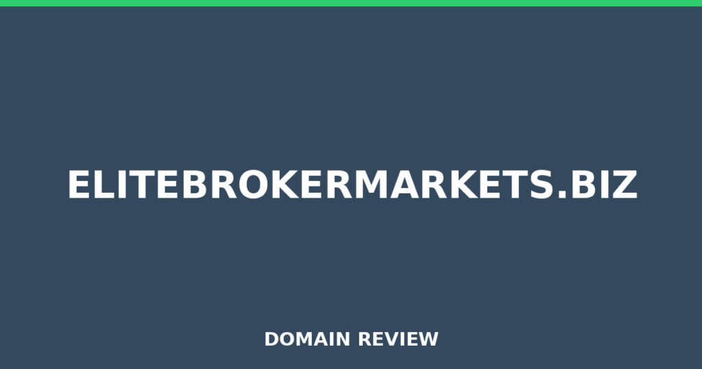 ELITEBROKERMARKETS.BIZ review 2025 - Domain review placeholder image for elitebrokermarkets.biz