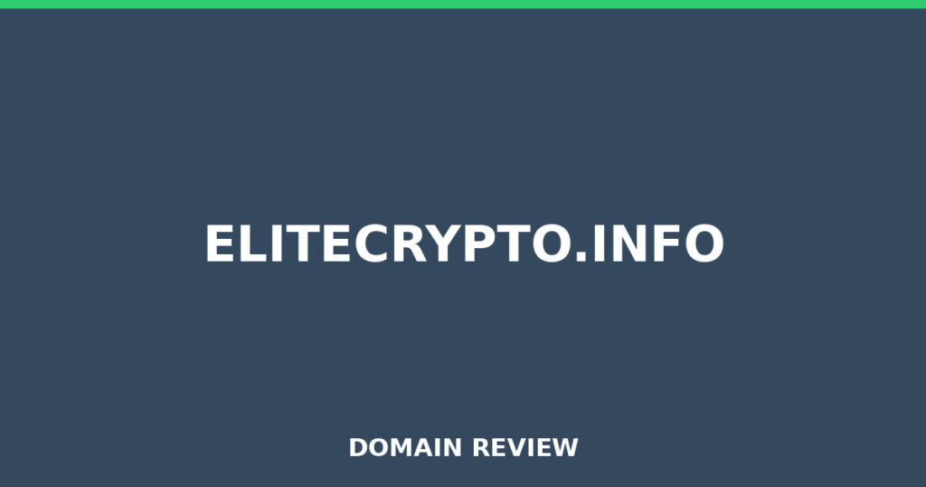 ELITECRYPTO.INFO review 2025 - Domain review placeholder image for elitecrypto.info