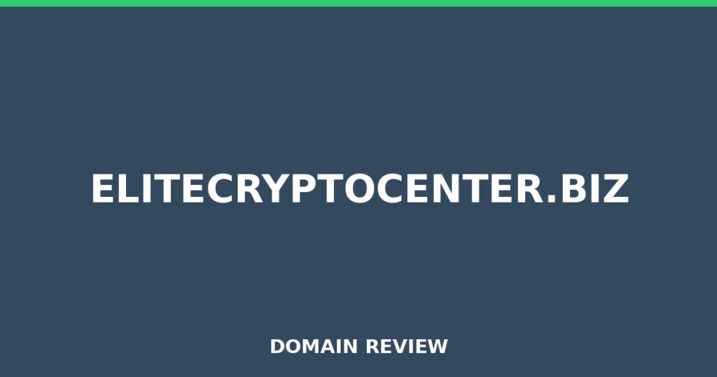 ELITECRYPTOCENTER.BIZ review 2025 - Domain review placeholder image for elitecryptocenter.biz