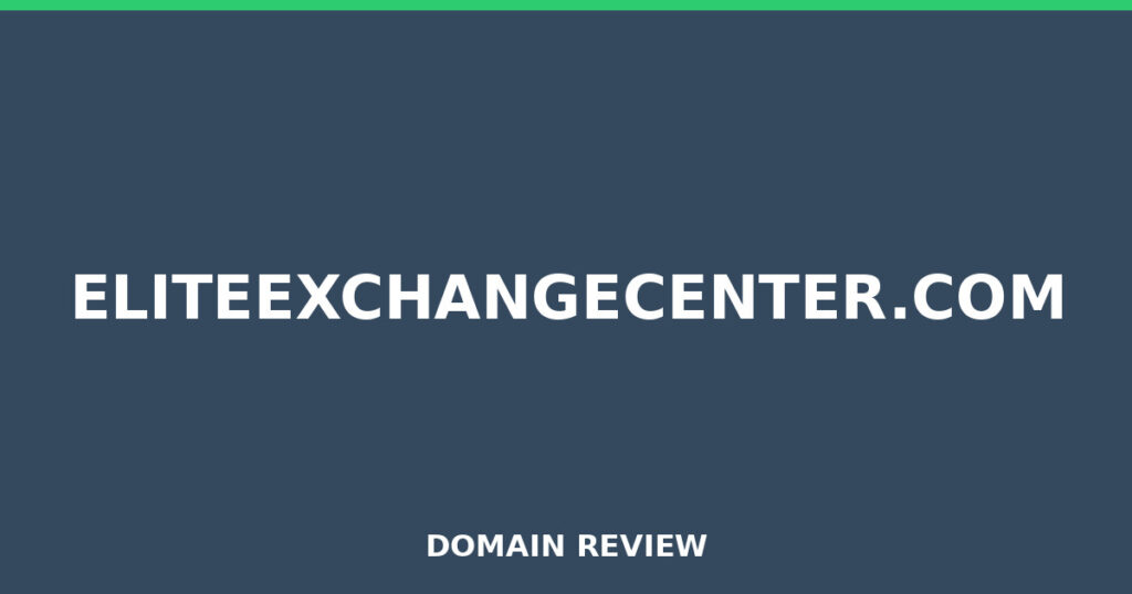 ELITEEXCHANGECENTER.COM review 2025 - Domain review placeholder image for eliteexchangecenter.com