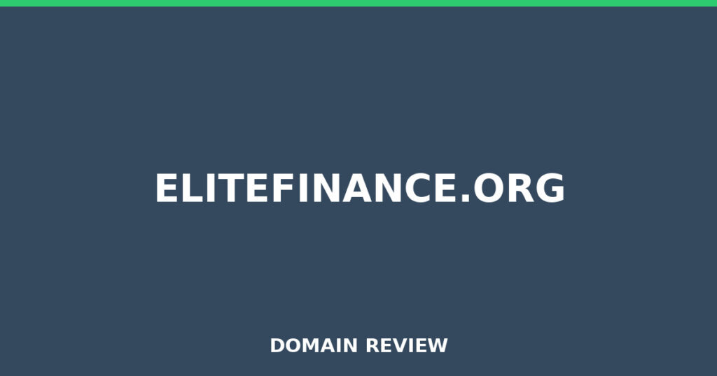 ELITEFINANCE.ORG review 2025 - Domain review placeholder image for elitefinance.org
