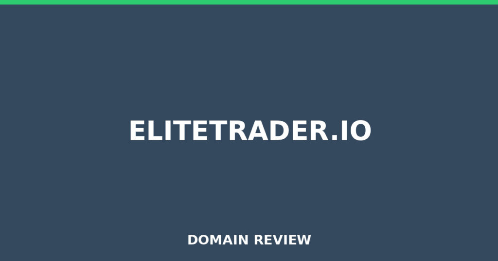 ELITETRADER.IO review 2025 - Domain review placeholder image for elitetrader.io