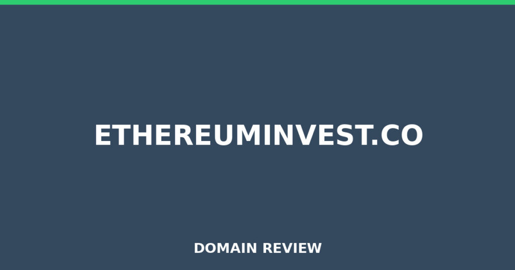 ETHEREUMINVEST.CO review 2025 - Domain review placeholder image for ethereuminvest.co