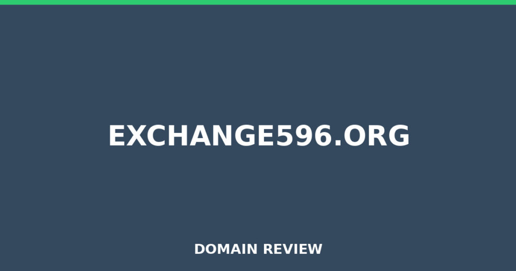 EXCHANGE596.ORG review 2025 - Domain review placeholder image for exchange596.org