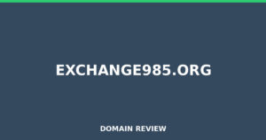 exchange985.org 2025 Review – Legitimacy Check