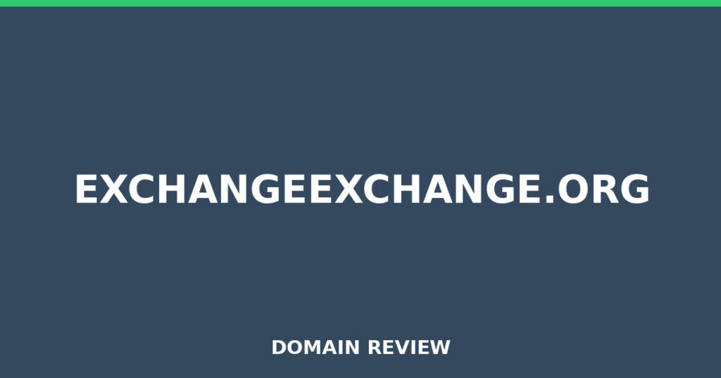 EXCHANGEEXCHANGE.ORG review 2025 - Domain review placeholder image for exchangeexchange.org