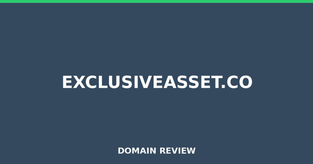 EXCLUSIVEASSET.CO review 2025 - Domain review placeholder image for exclusiveasset.co