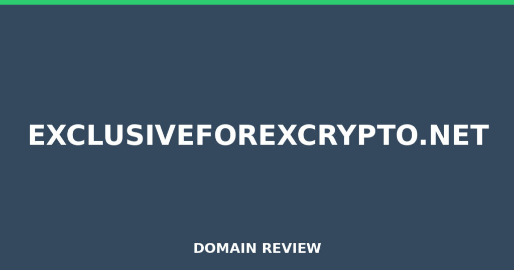 EXCLUSIVEFOREXCRYPTO.NET-Rezension 2025 – Platzhalterbild für die Domain-Rezension für exclusiveforexcrypto.net
