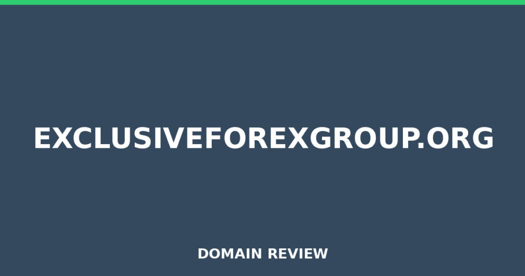 EXCLUSIVEFOREXGROUP.ORG review 2025 - Domain review placeholder image for exclusiveforexgroup.org