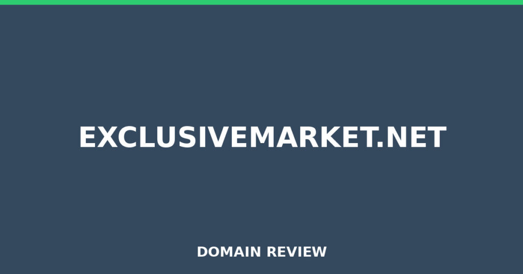EXCLUSIVEMARKET.NET review 2025 - Domain review placeholder image for exclusivemarket.net