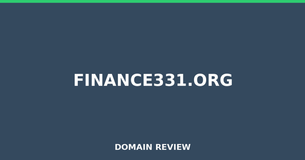 FINANCE331.ORG review 2025 - Domain review placeholder image for finance331.org