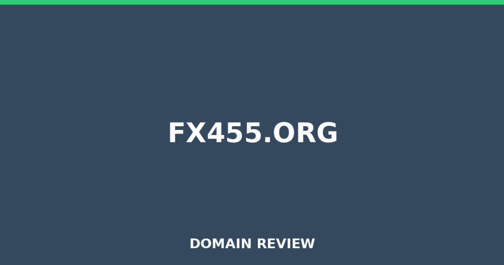 FX455.ORG review 2025 - Domain review placeholder image for fx455.org