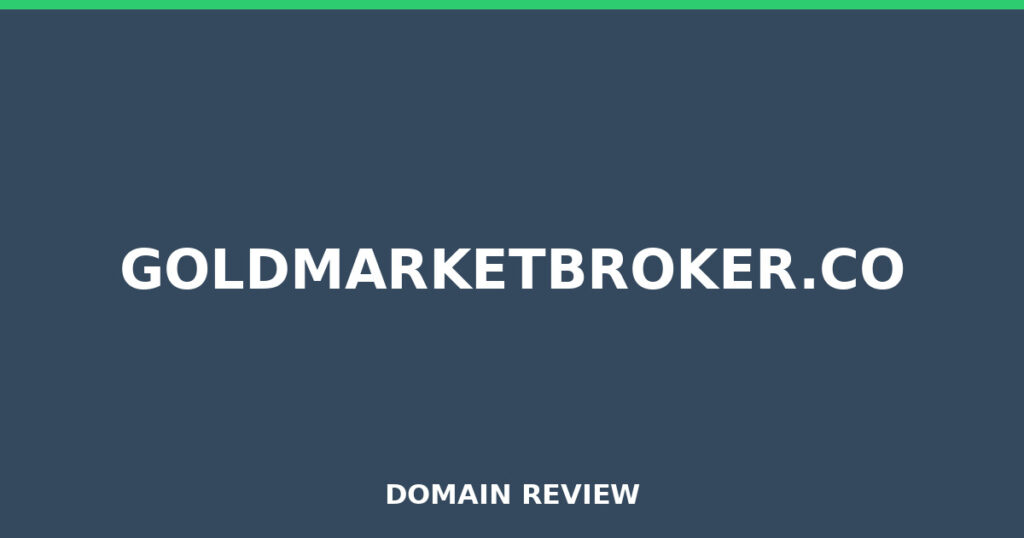 GOLDMARKETBROKER.CO review 2025 - Domain review placeholder image for goldmarketbroker.co