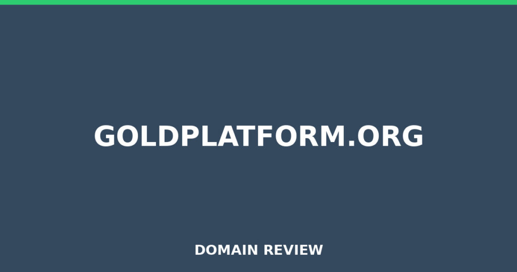 GOLDPLATFORM.ORG review 2025 - Domain review placeholder image for goldplatform.org