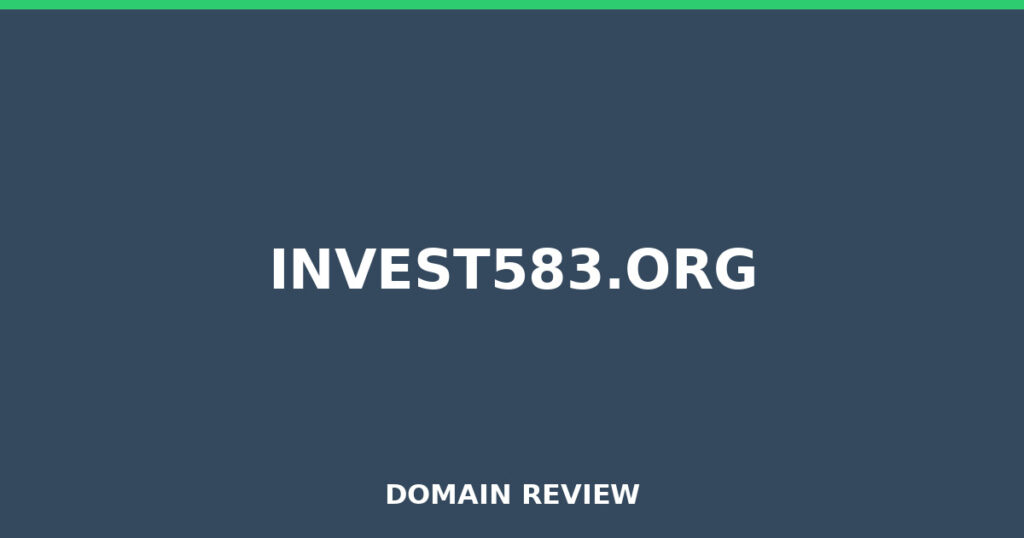 INVEST583.ORG review 2025 - Domain review placeholder image for invest583.org