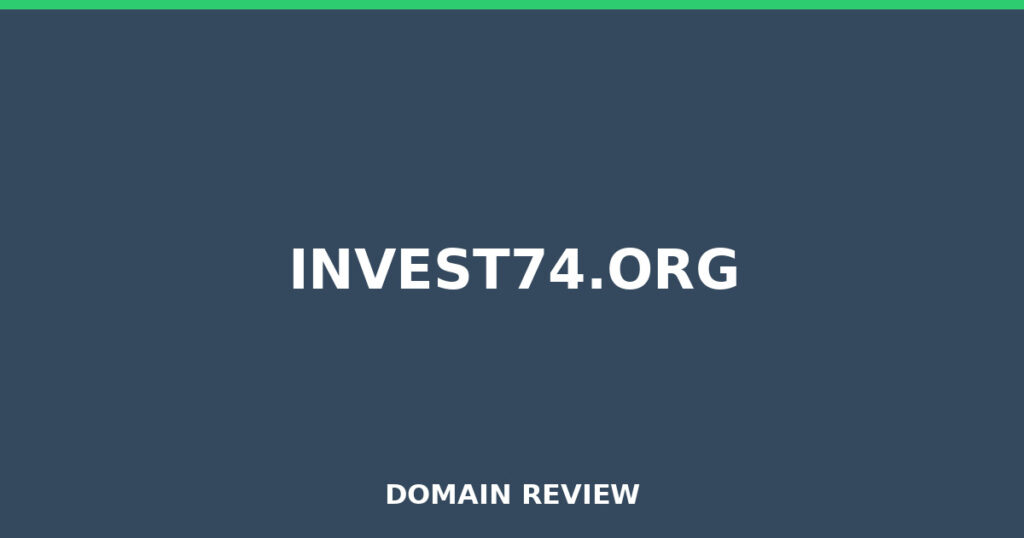 INVEST74.ORG review 2025 - Domain review placeholder image for invest74.org
