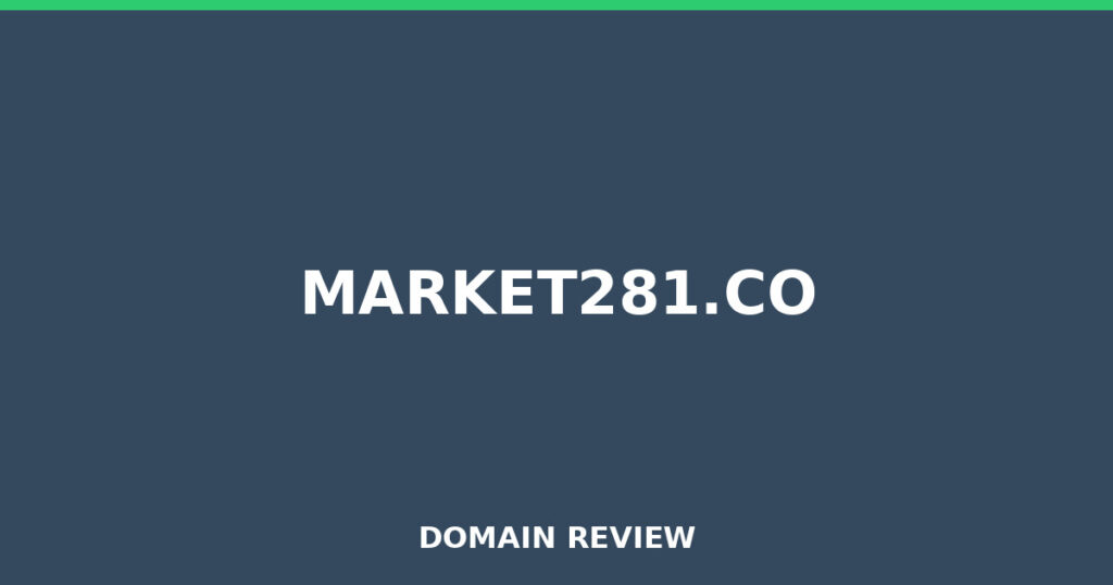 MARKET281.CO review 2025 - Domain review placeholder image for market281.co