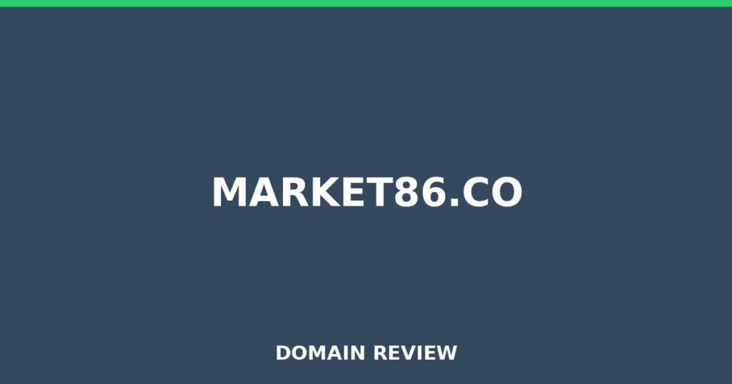 MARKET86.CO review 2025 - Domain review placeholder image for market86.co